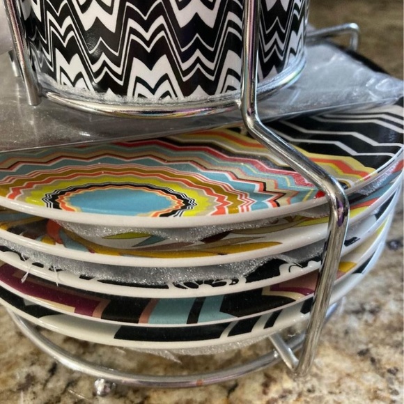 Missoni teacups coffee cups with saucers espresso stacking mug set - Picture 5 of 6